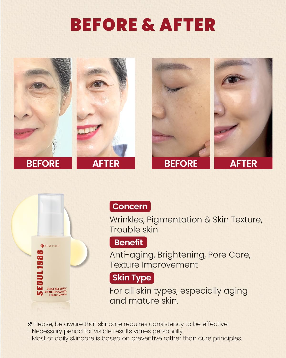 K-Secret Seoul 1998 serum : Retinal Liposome 2% + Black Ginseng