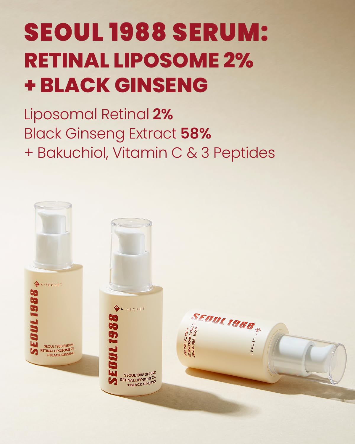 K-Secret Seoul 1998 serum : Retinal Liposome 2% + Black Ginseng