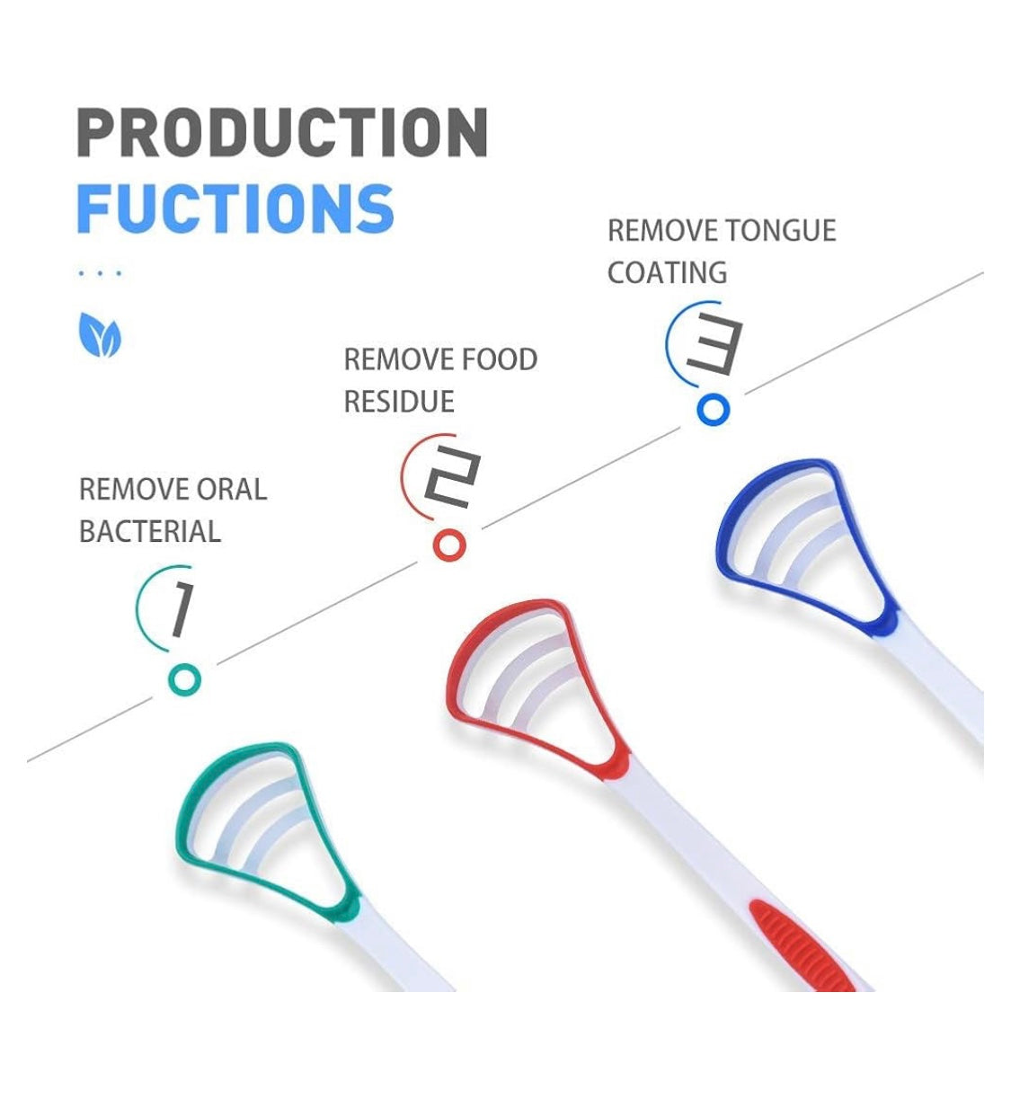 Y-Kelin Tongue Scraper (3 Color brush) (3 pack)