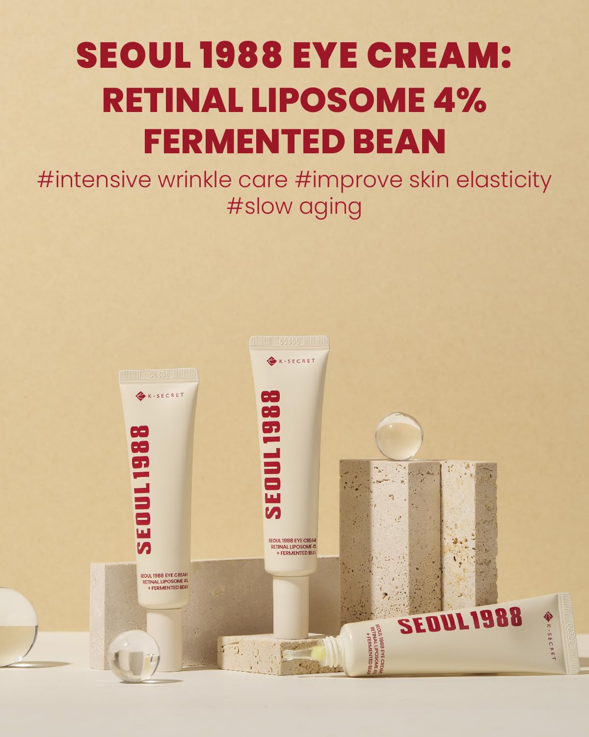 K-Secret Seoul 1988 Eye Cream : Retinal Liposome 4% + Fermented Bean