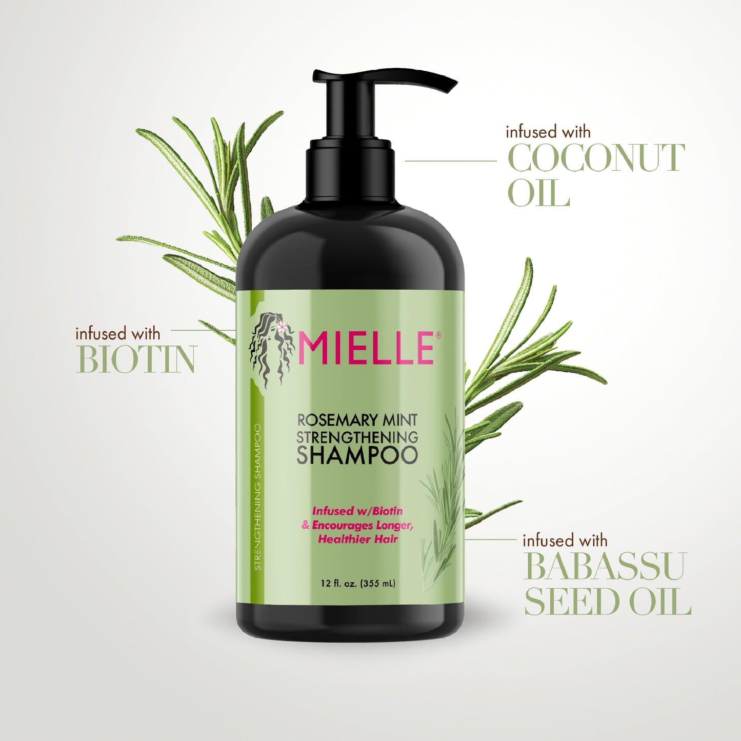 Mielle's Rosemary Mint Strengthening Shampoo