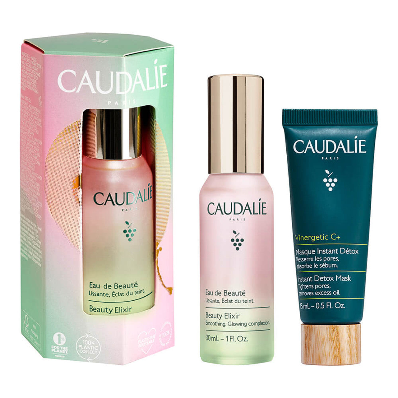 Caudalie Beauty Elixir & Detox Mask Duo Gift Set