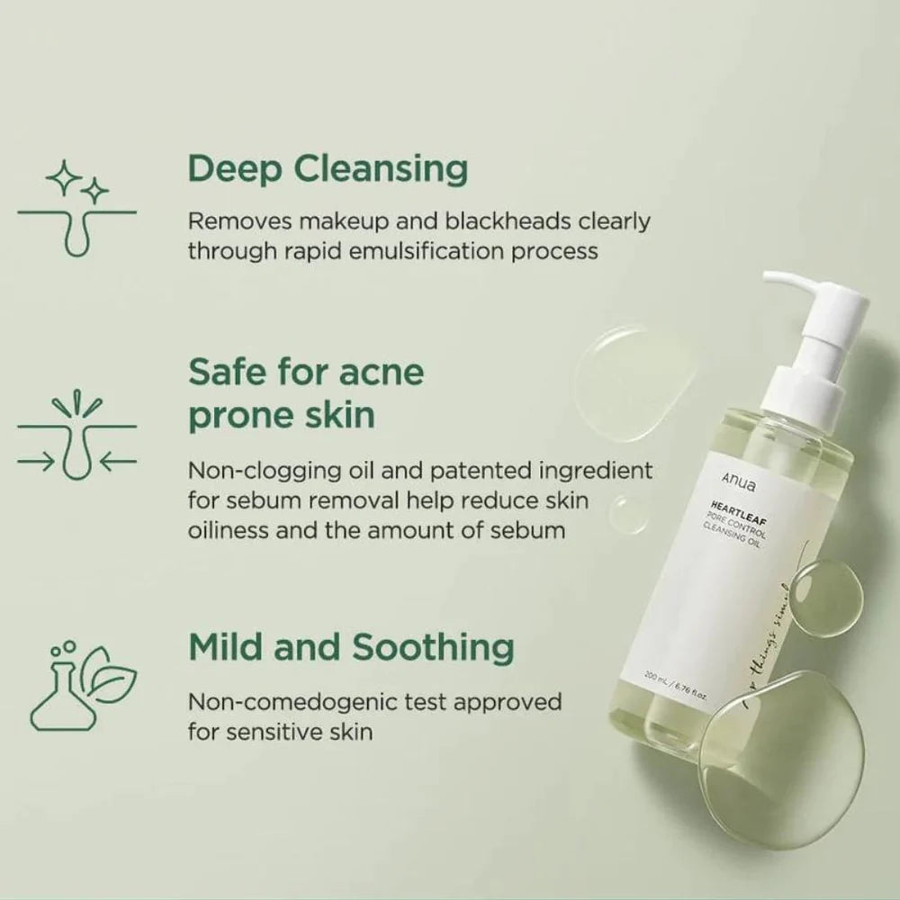 Anua Heartleaf Pore Control Cleansing oil