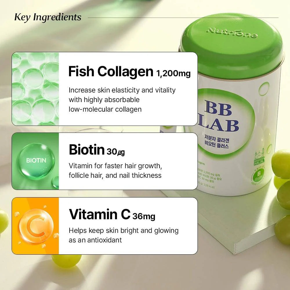 BB LAB Low Molecular Collagen Powder Biotin Plus - Halal