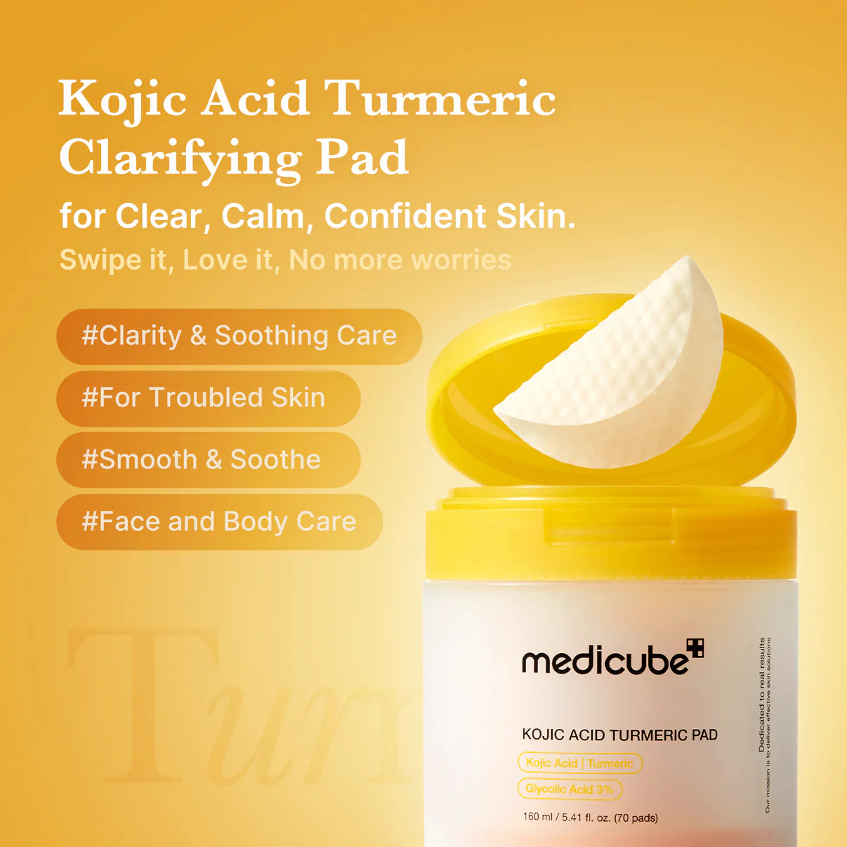Medicube Kojic Acid Turmeric Toner Pad