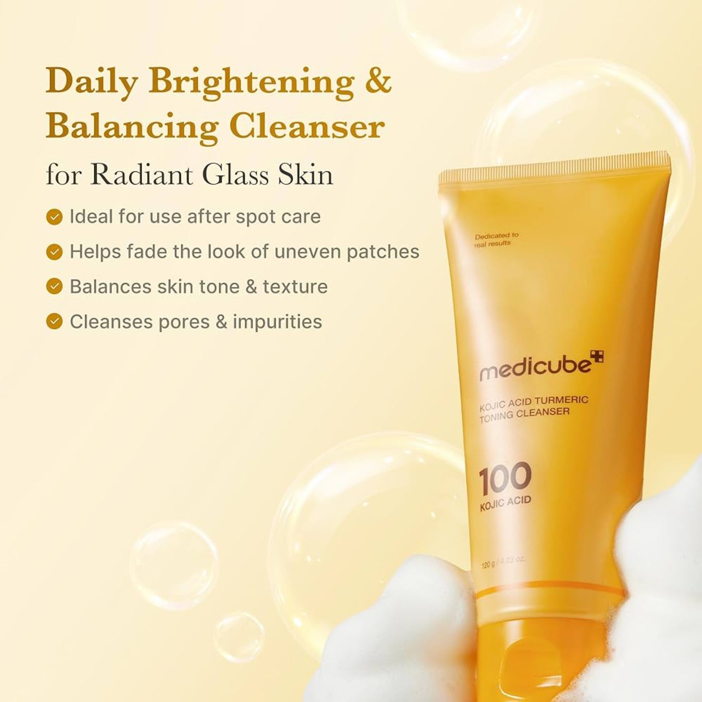 Medicube Kojic Acid Tumeric Toning cleanser