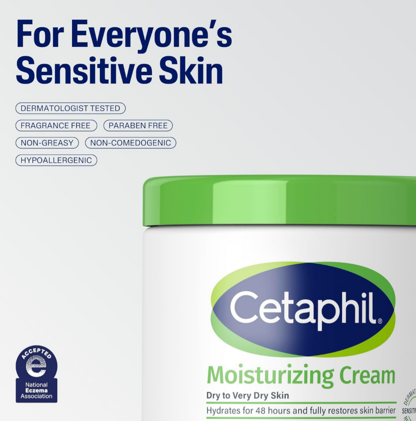 Cetaphil Moisturizing Cream for Dry to Very Dry Sensitive Skin