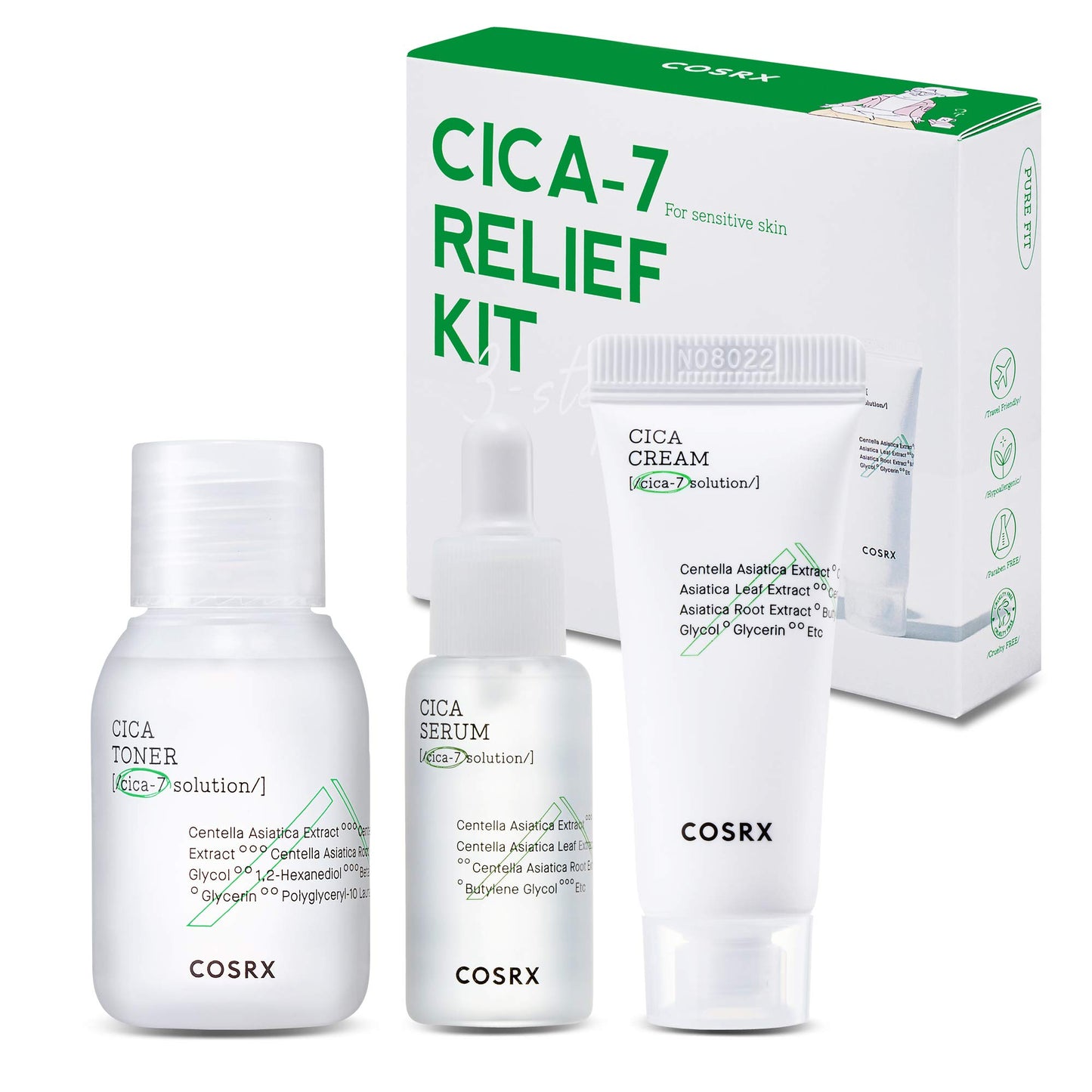 Cosrx Cica-7 Relief Kit 3 step