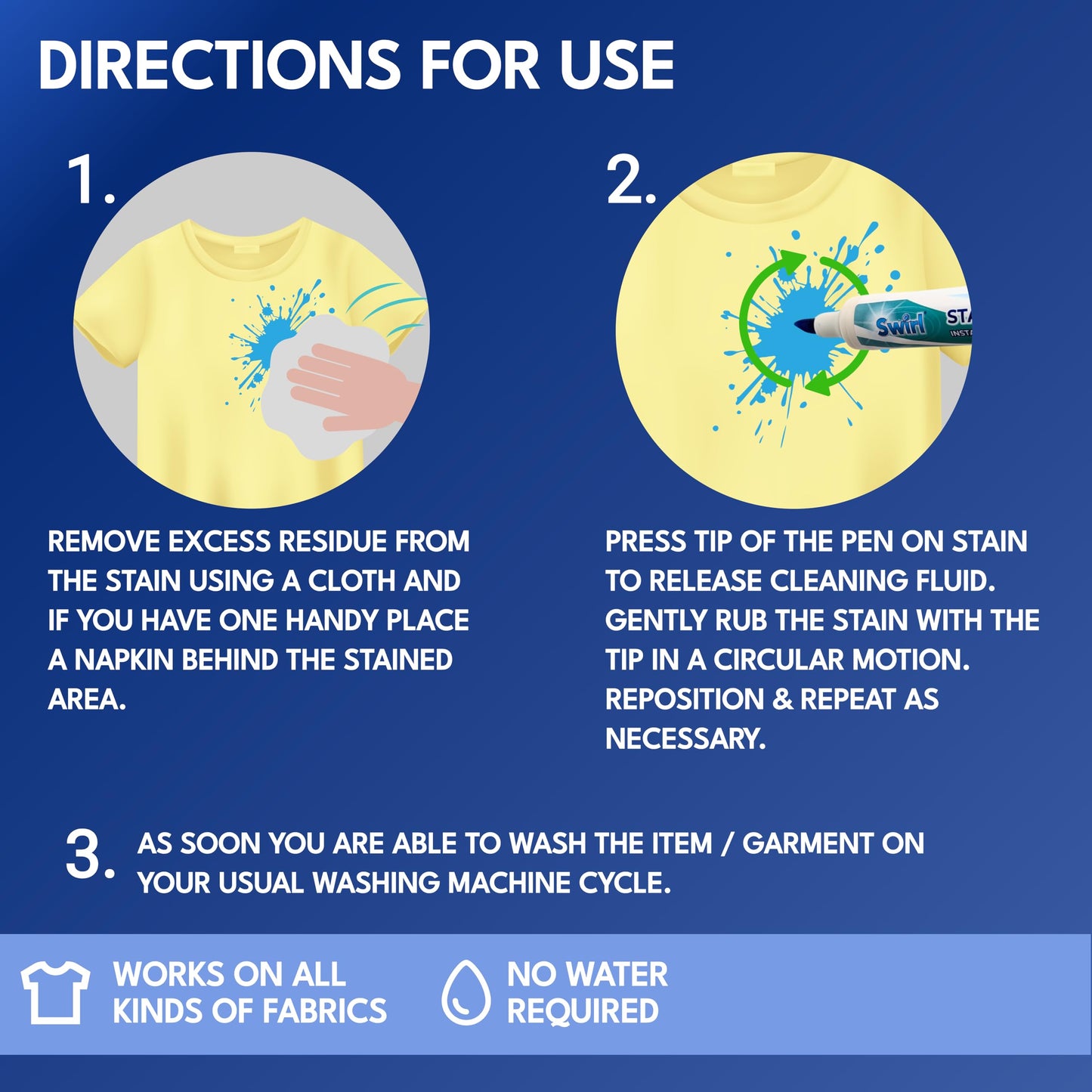 Swirl Instant Clothes Stain Remover Pen