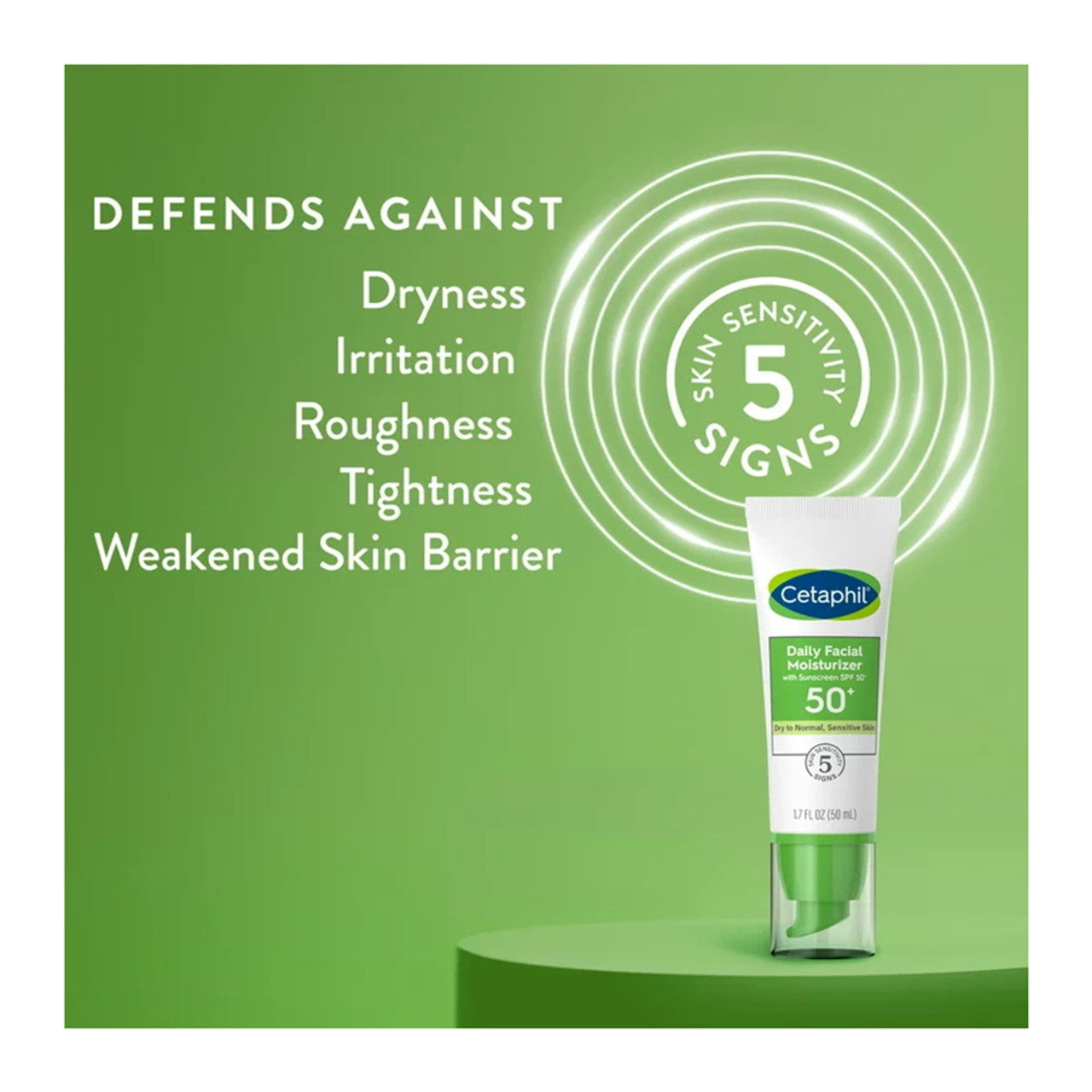 Cetaphil Daily Facial Moisturizer with Sunscreen SPF50+ for Normal to Dry Skin